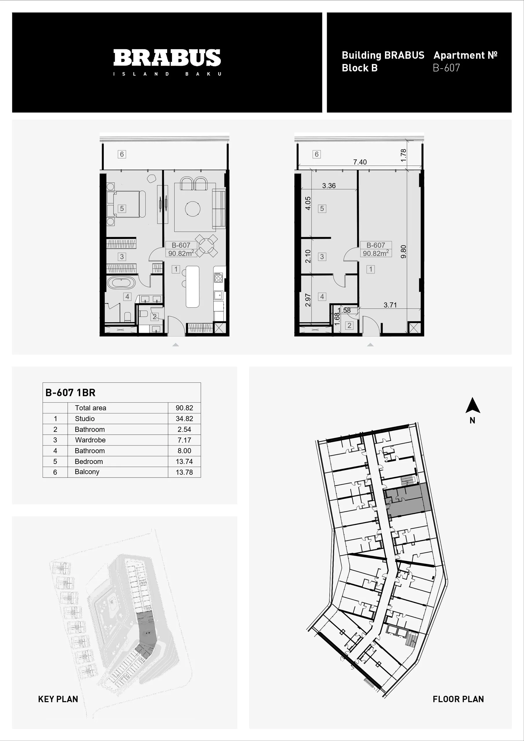 1 yatak odalı daire — Sea Breeze, Bakü, Abşeron — 3/4