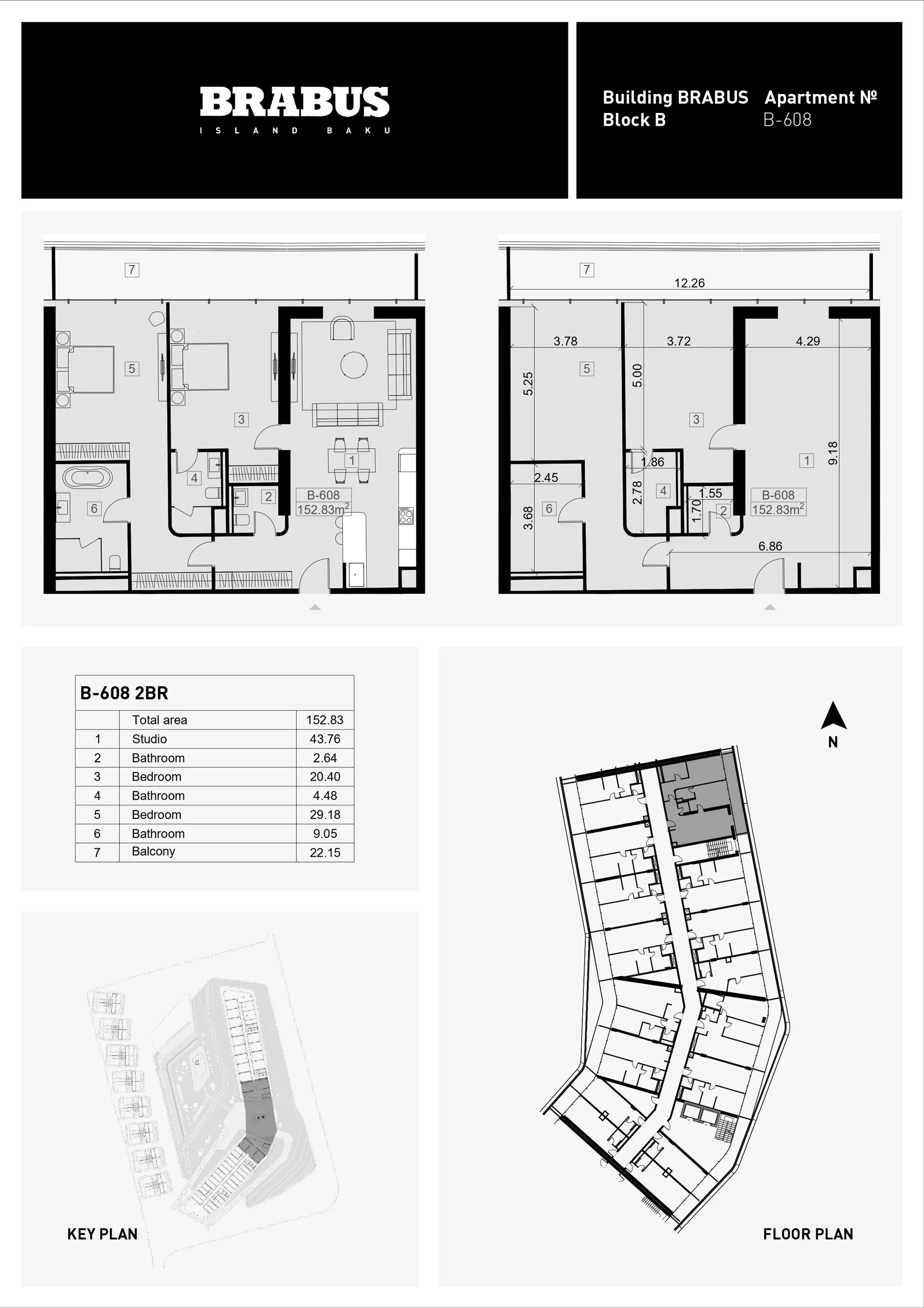 2 yatak odalı daire — Sea Breeze, Bakü, Abşeron — 3/4