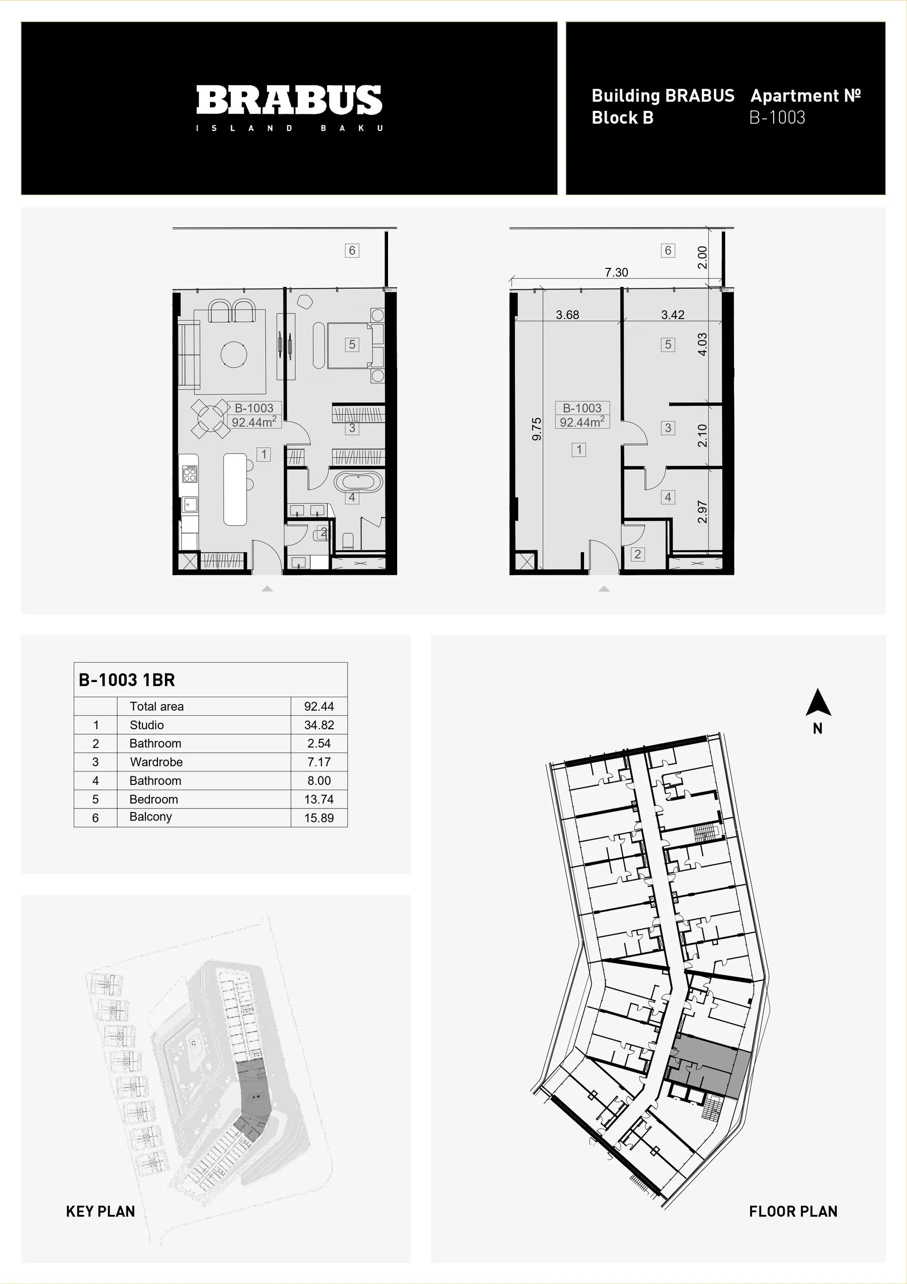 1 yatak odalı daire — Sea Breeze, Bakü, Abşeron — 3/4