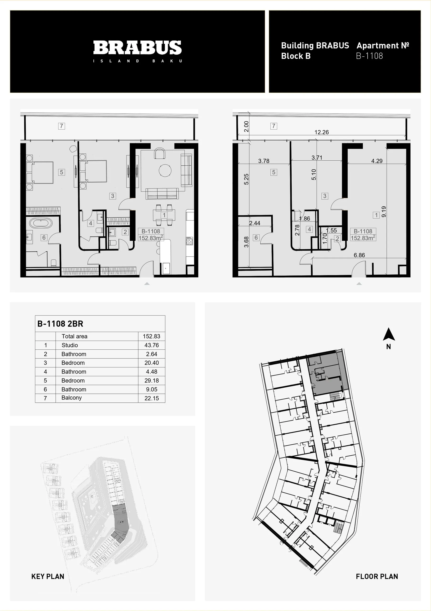 2 yatak odalı daire — Sea Breeze, Bakü, Abşeron — 3/4