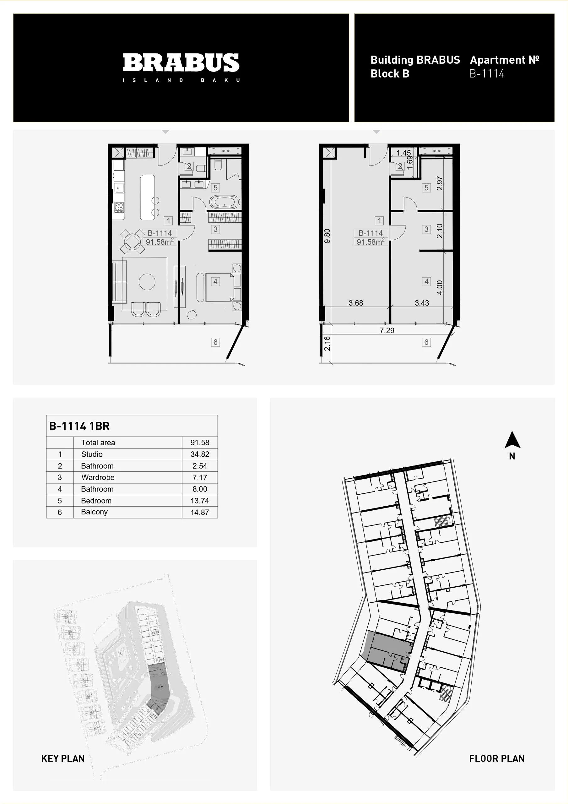 1 yatak odalı daire — Sea Breeze, Bakü, Abşeron — 3/4