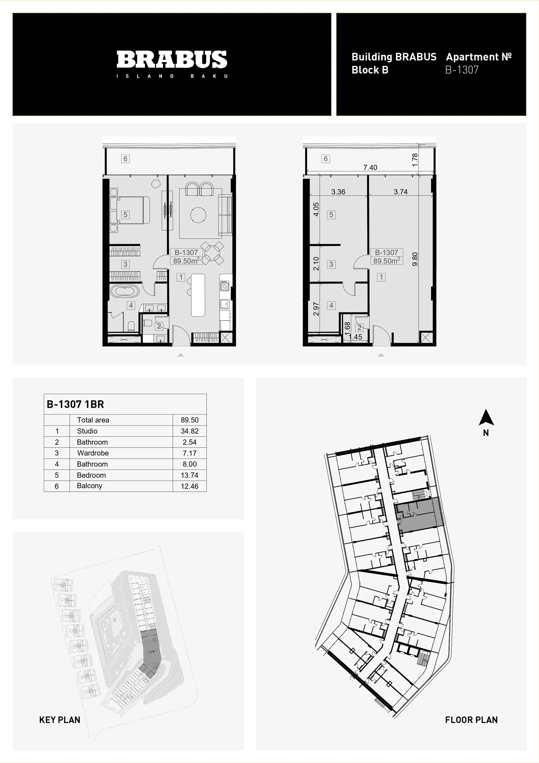 1 yatak odalı daire — Sea Breeze, Bakü, Abşeron — 3/4