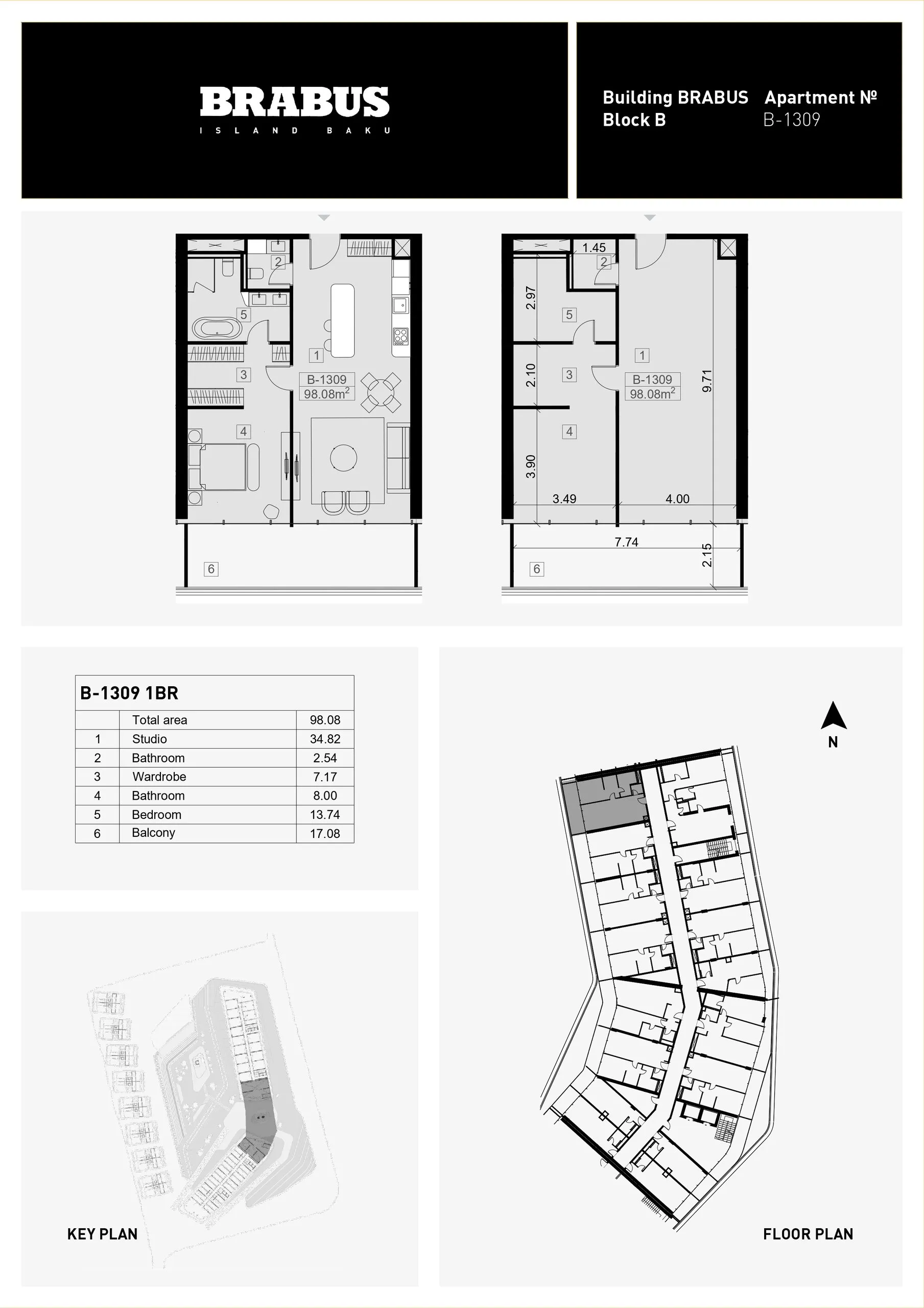 1 yatak odalı daire — Sea Breeze, Bakü, Abşeron — 3/4