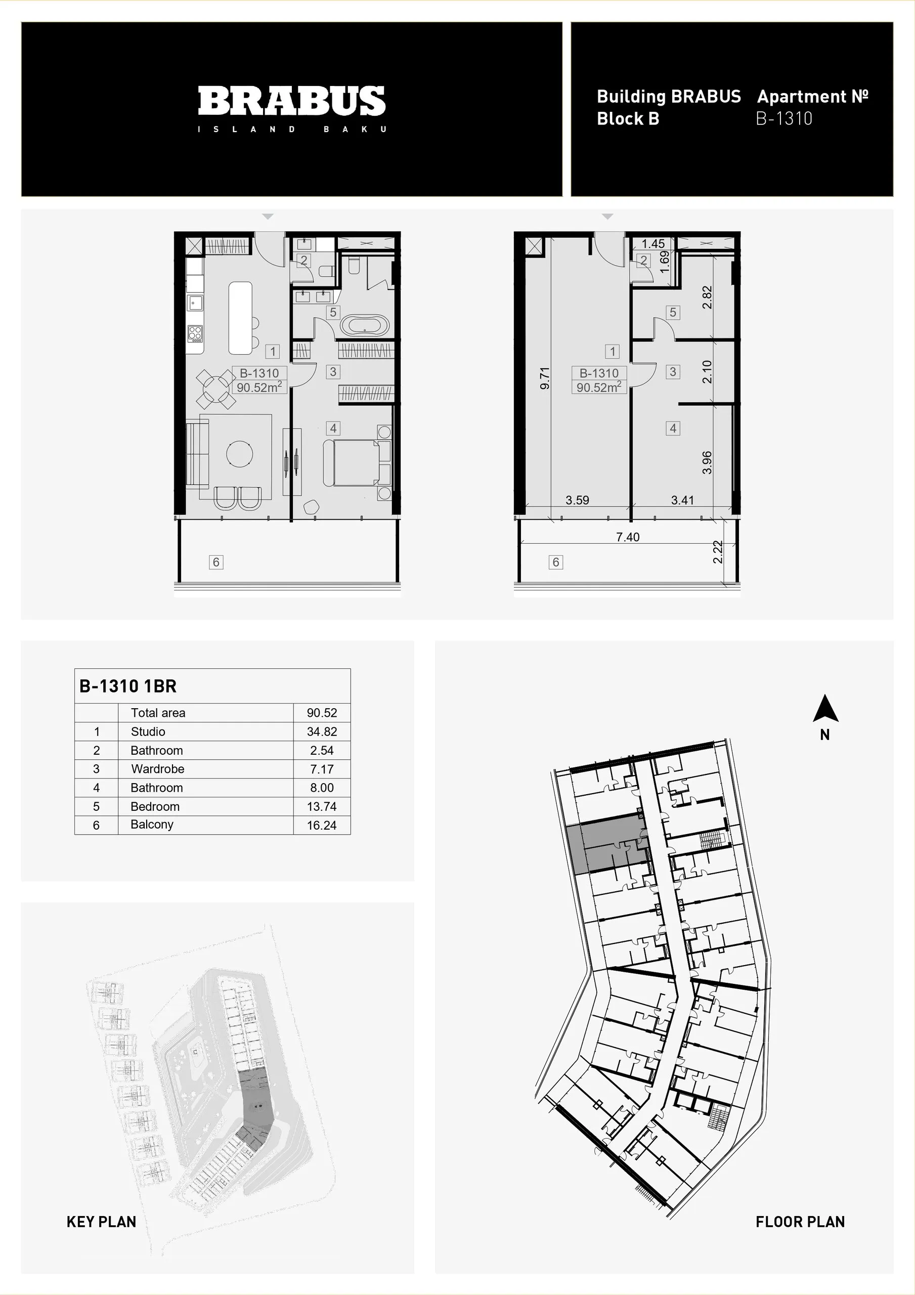 1 yatak odalı daire — Sea Breeze, Bakü, Abşeron — 3/4