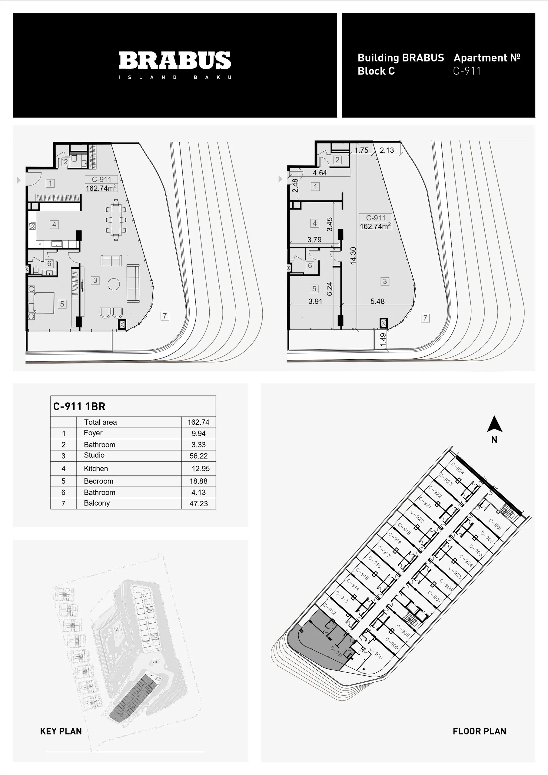 1 yatak odalı daire — Sea Breeze, Bakü, Abşeron — 3/4
