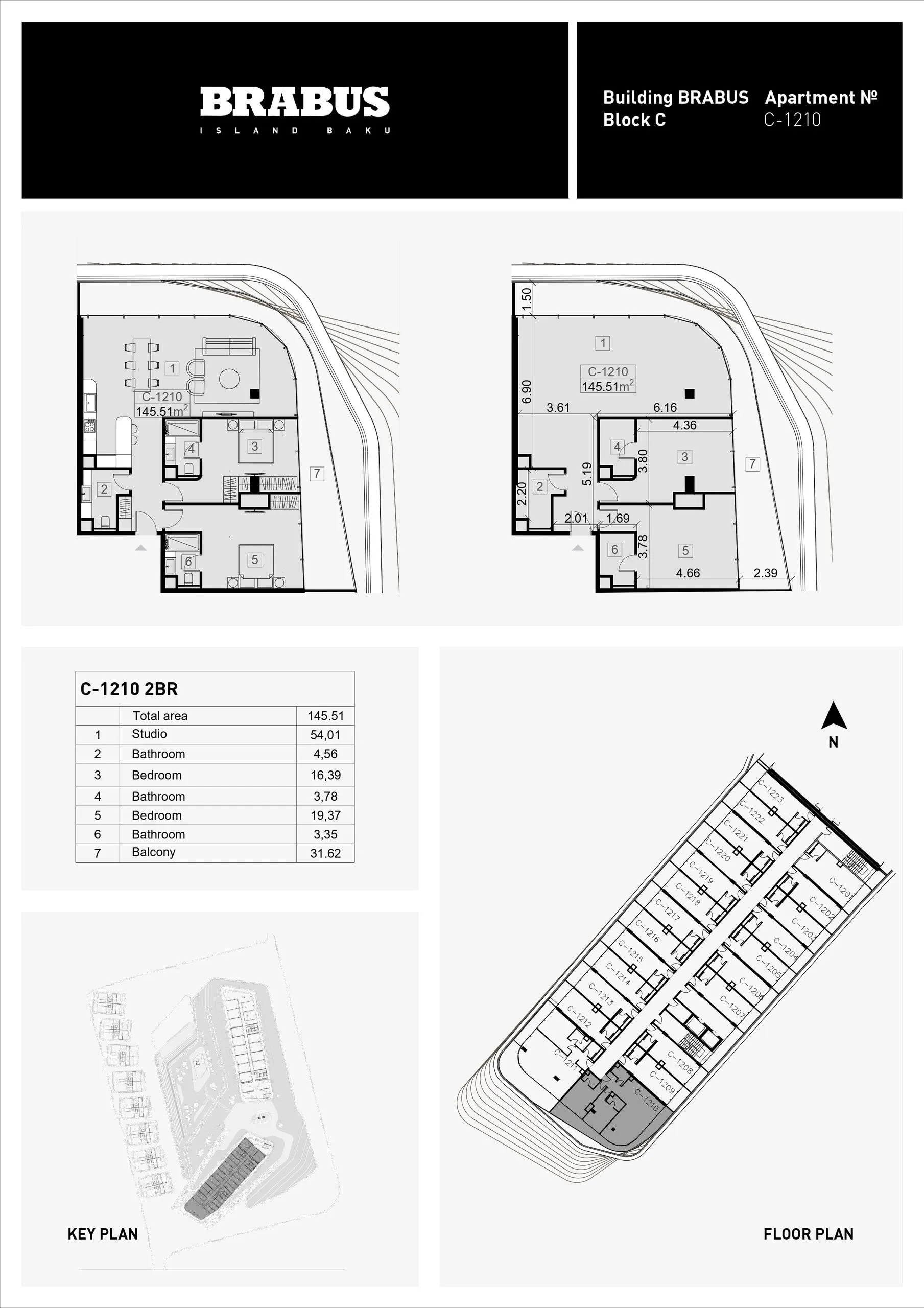 2 yatak odalı daire — Sea Breeze, Bakü, Abşeron — 3/4