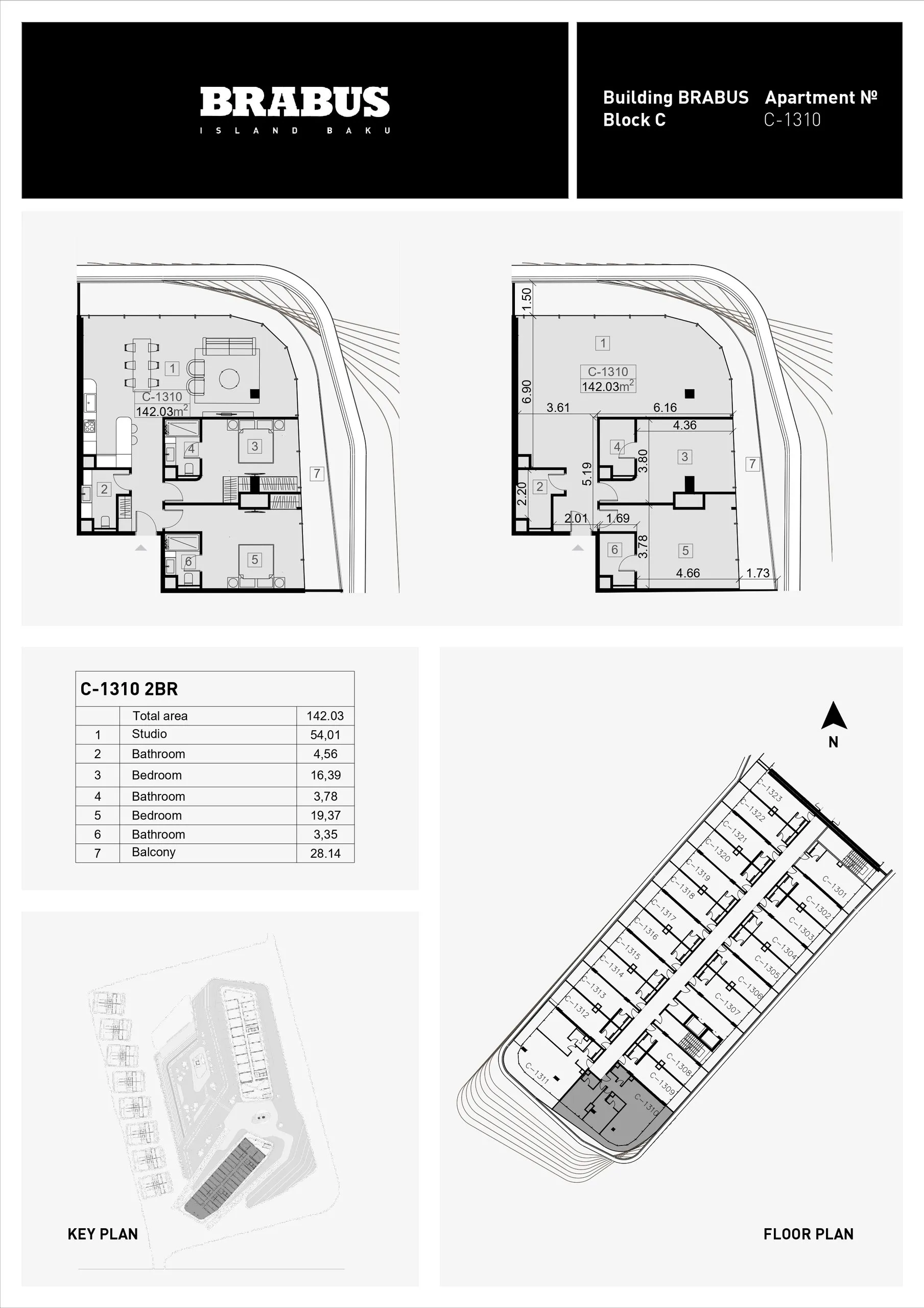 2 yatak odalı daire — Sea Breeze, Bakü, Abşeron — 3/4