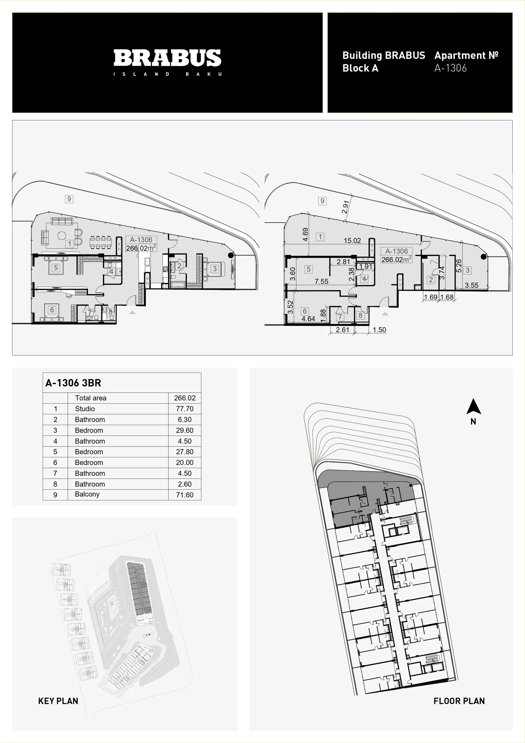 3 yatak odalı daire — Sea Breeze, Bakü, Abşeron — 3/4