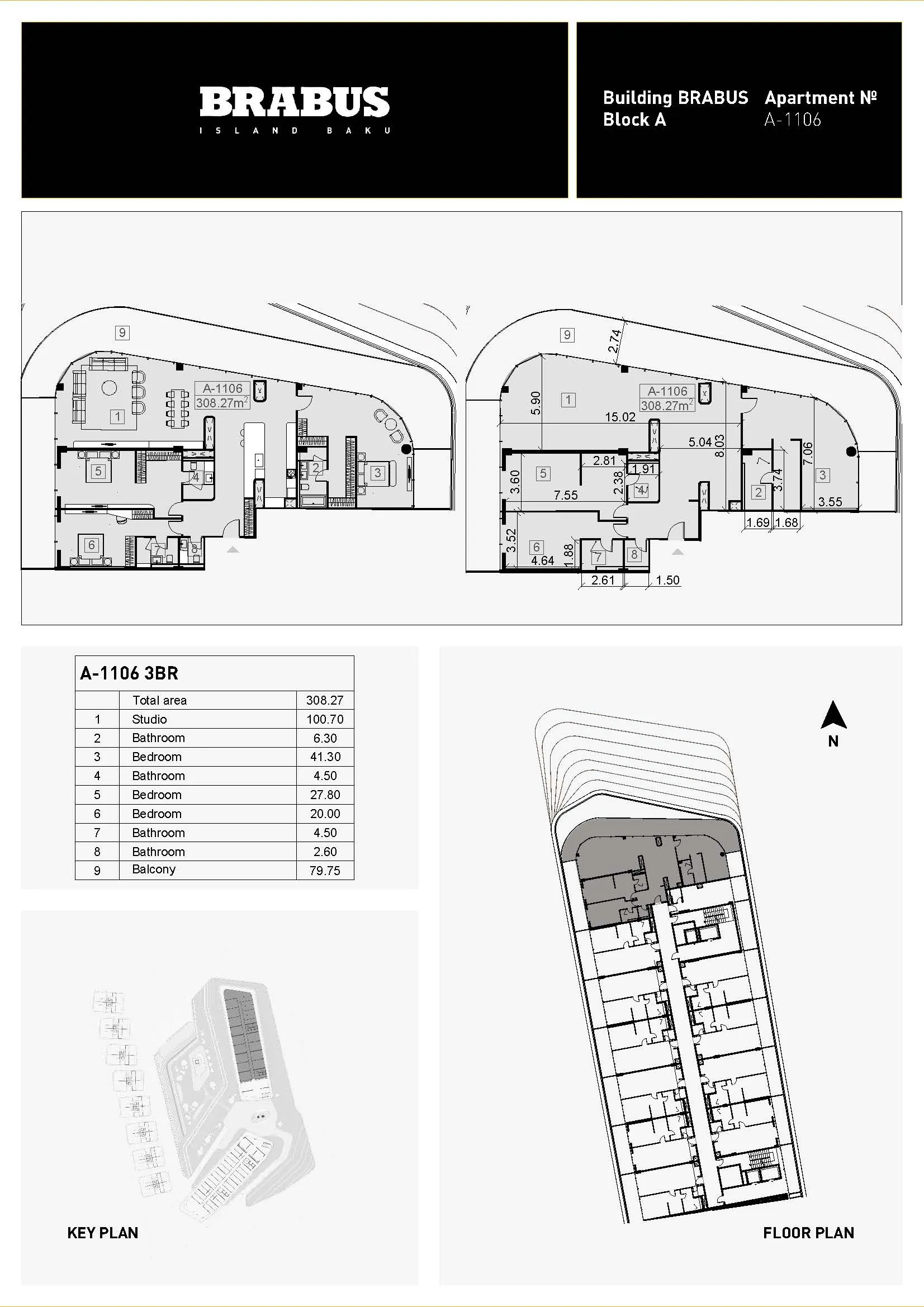 3 yatak odalı daire — Sea Breeze, Bakü, Abşeron — 3/4