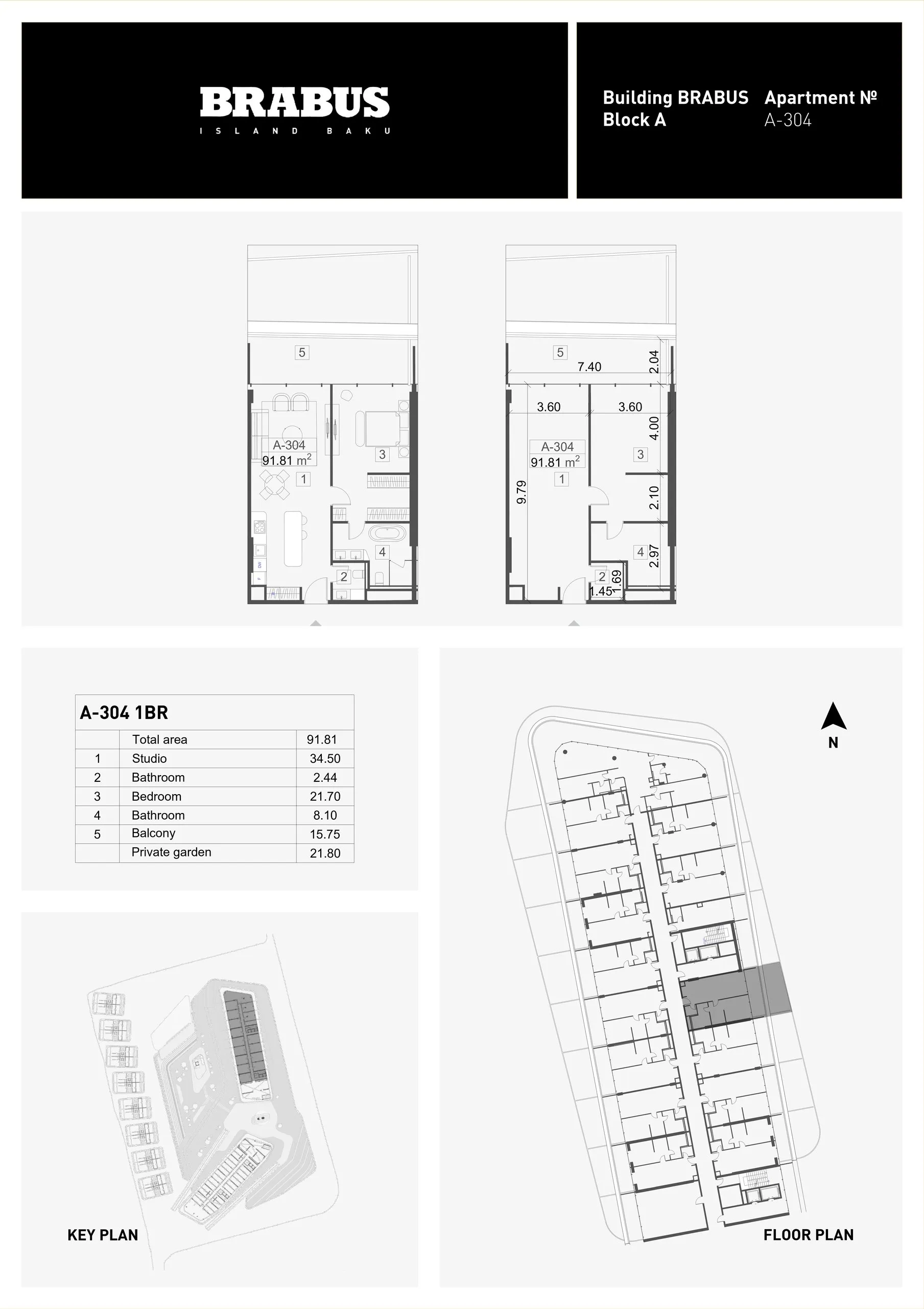 1 yatak odalı daire — Sea Breeze, Bakü, Abşeron — 3/4