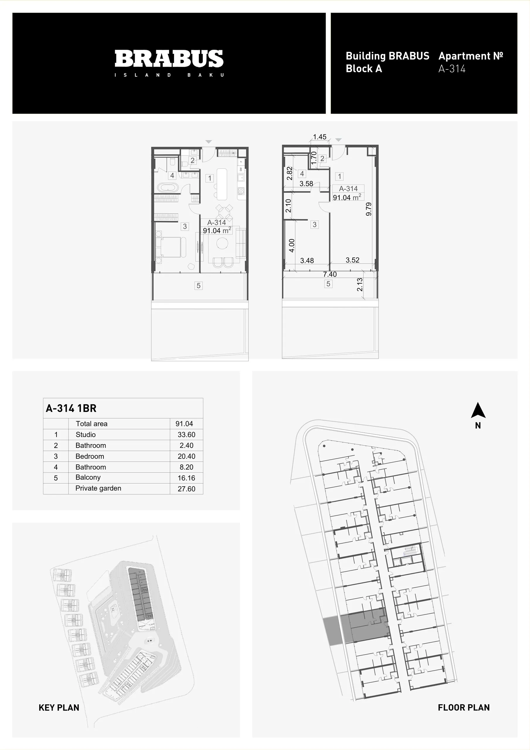 1 yatak odalı daire — Sea Breeze, Bakü, Abşeron — 3/4