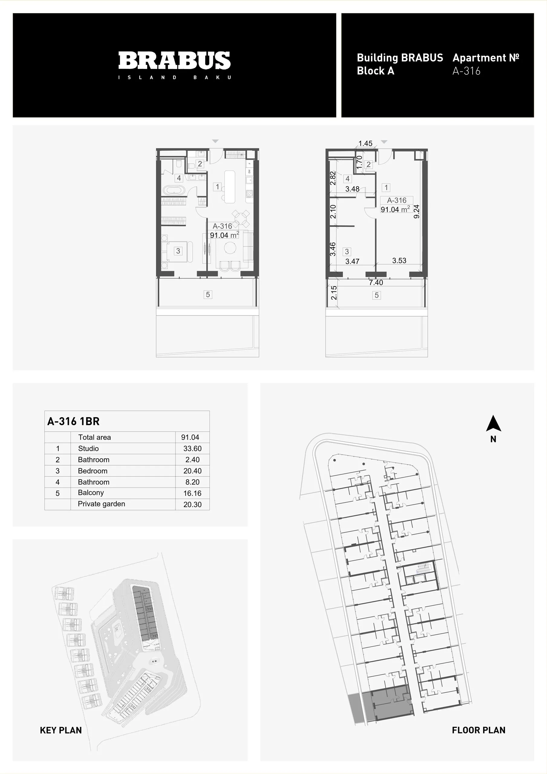 1 yatak odalı daire — Sea Breeze, Bakü, Abşeron — 3/4