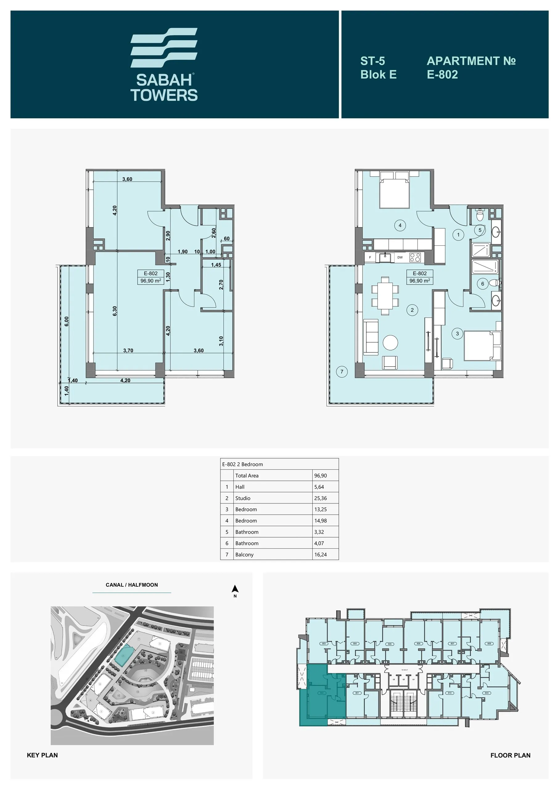 2 yatak odalı daire — Sea Breeze, Bakü, Abşeron — 2/3