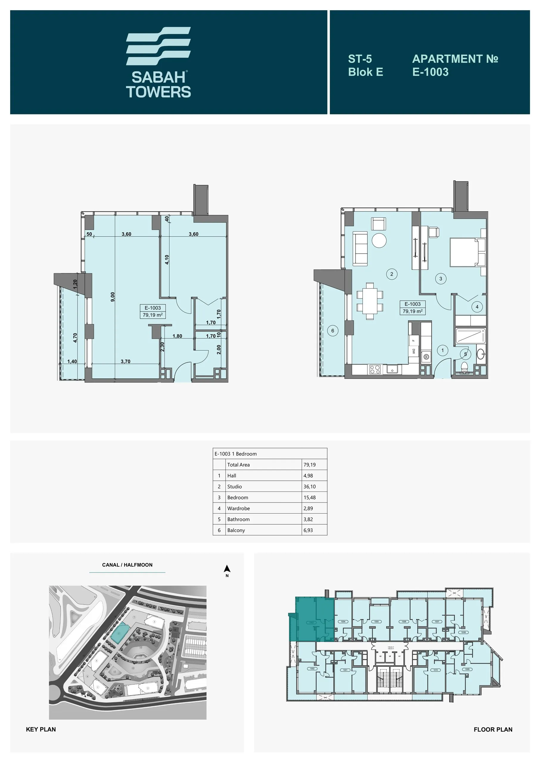 1 yatak odalı daire — Sea Breeze, Bakü, Abşeron — 2/3