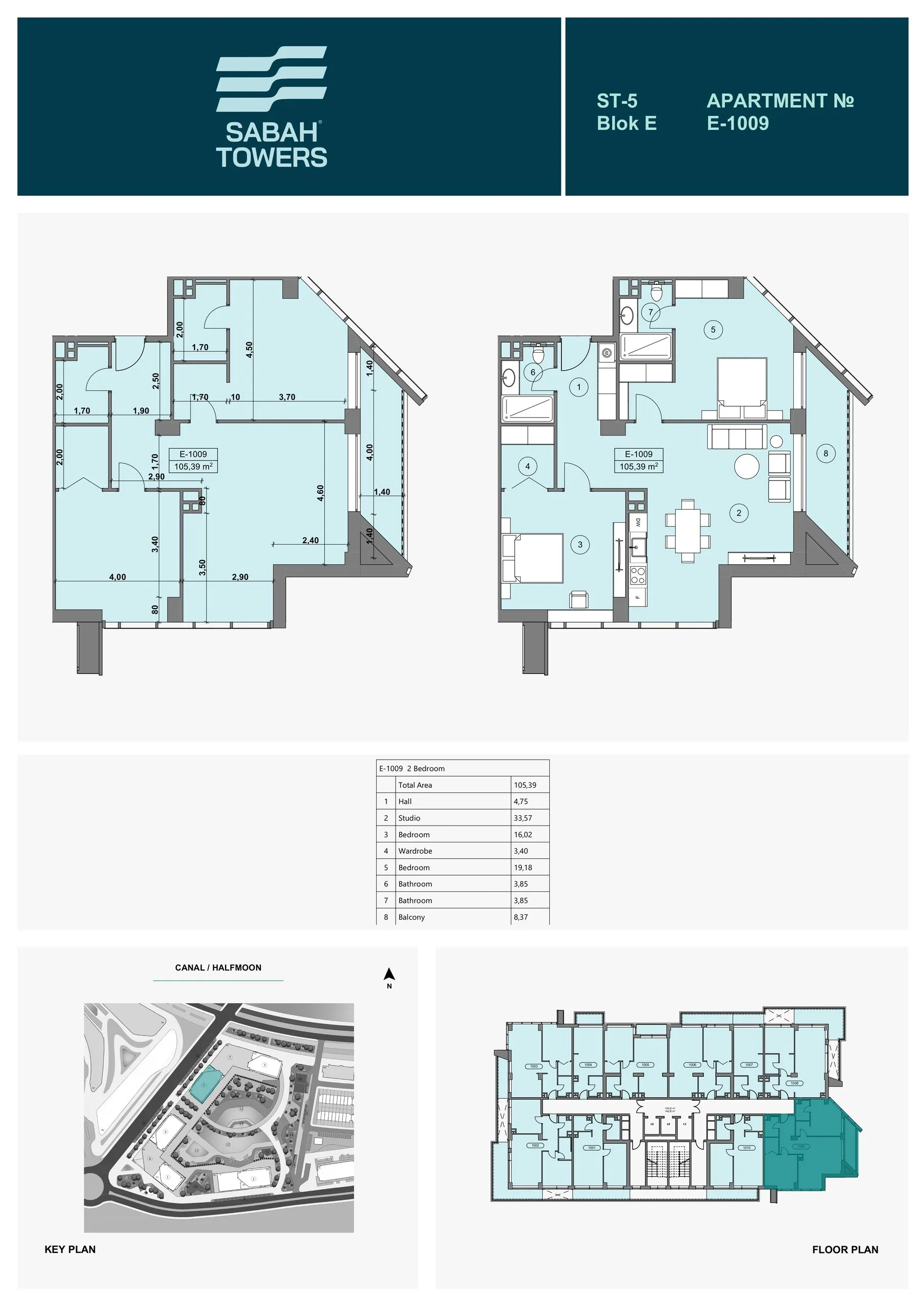 2 yatak odalı daire — Sea Breeze, Bakü, Abşeron — 2/3