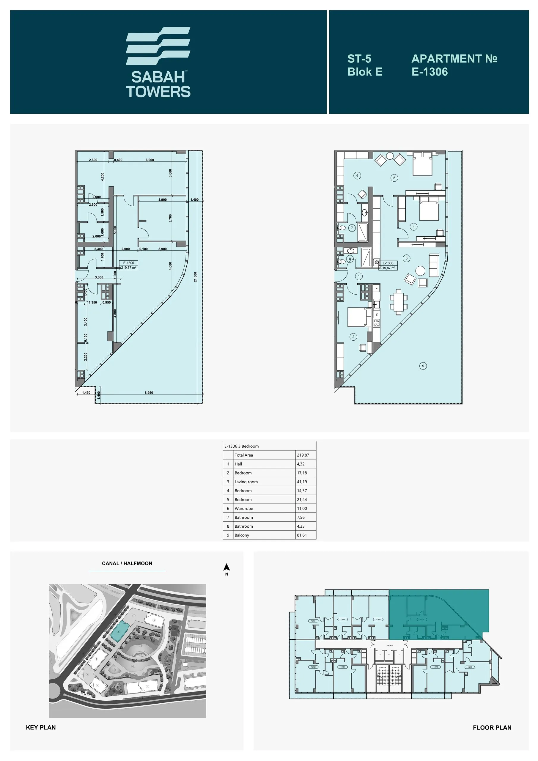 3 yatak odalı daire — Sea Breeze, Bakü, Abşeron — 2/3