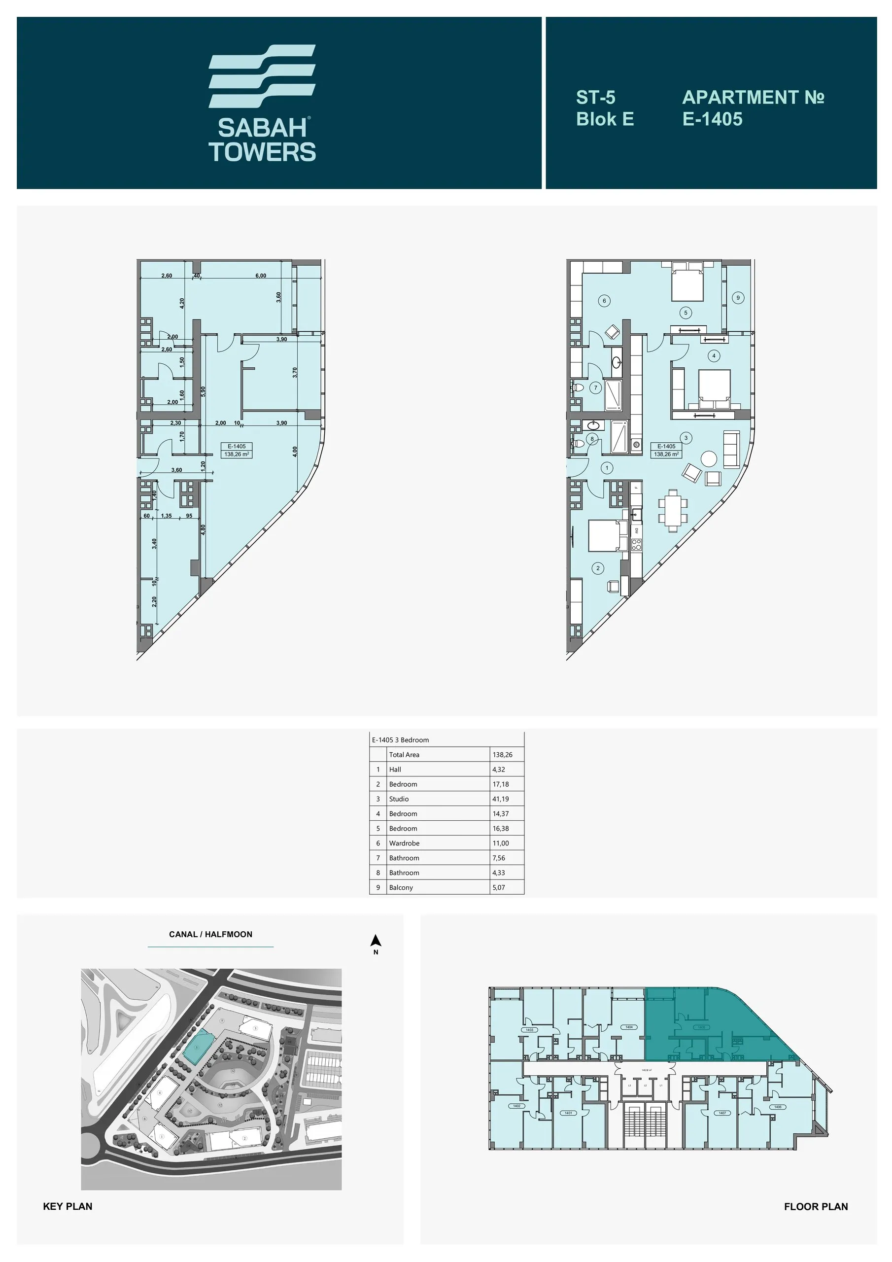 3 yatak odalı daire — Sea Breeze, Bakü, Abşeron — 2/3