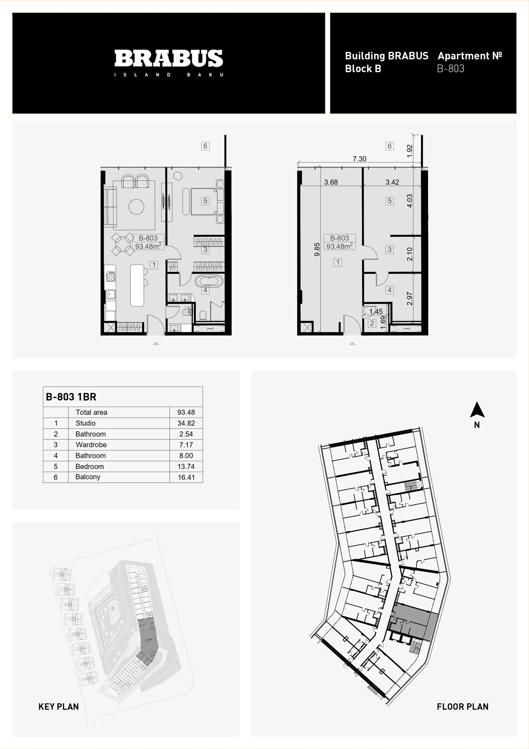 1 yatak odalı daire — Sea Breeze, Bakü, Abşeron — 3/4