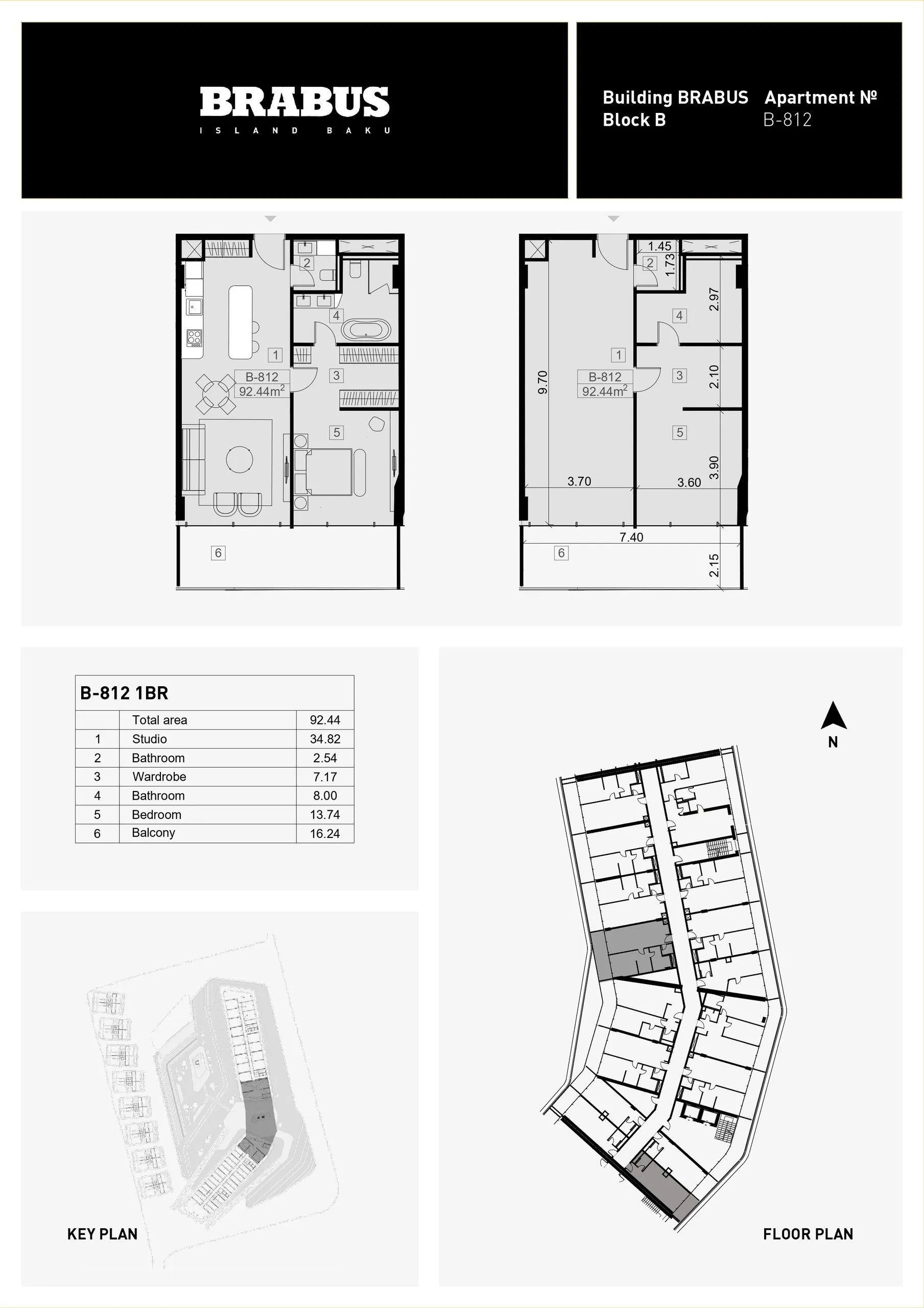 1 yatak odalı daire — Sea Breeze, Bakü, Abşeron — 3/4