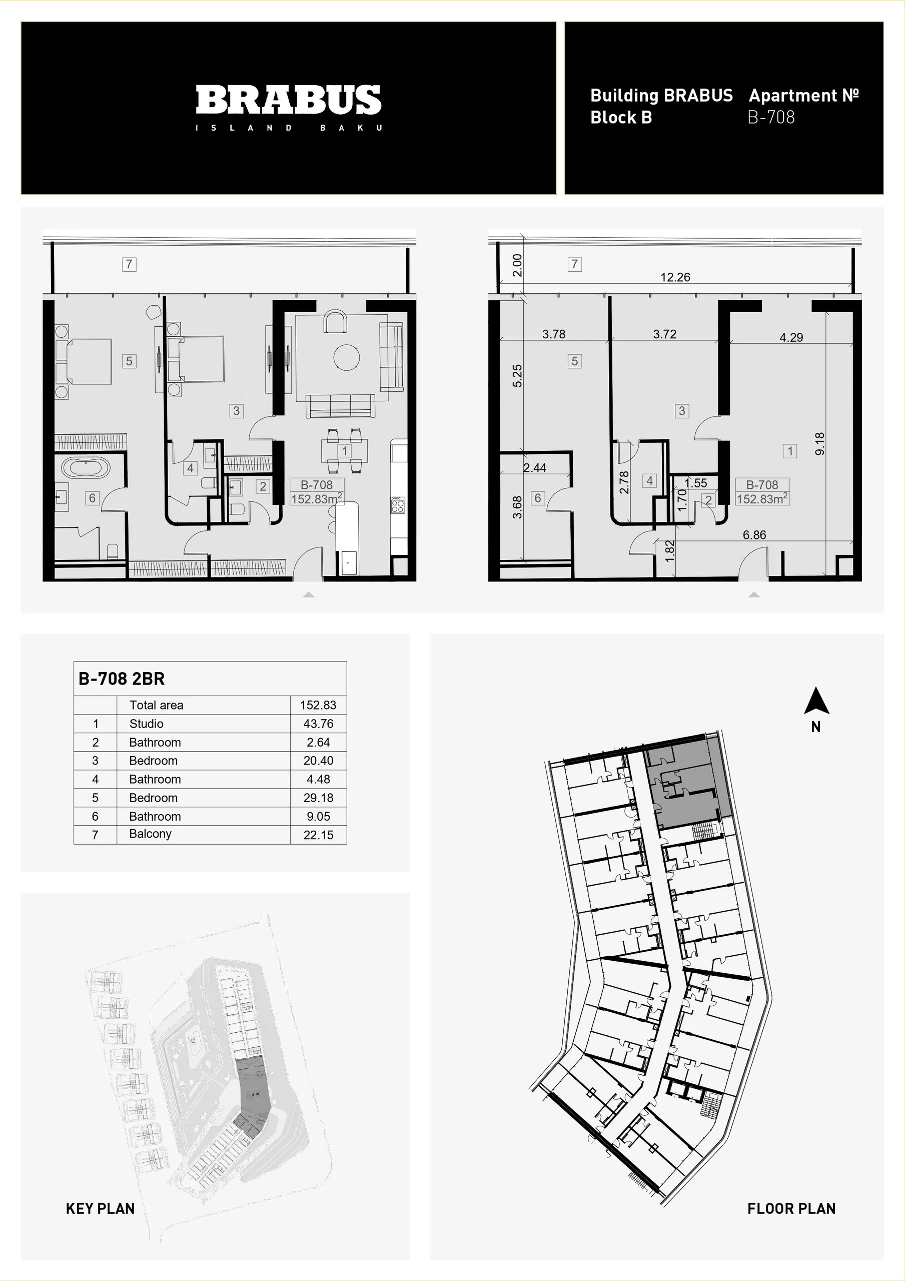 2 yatak odalı daire — Sea Breeze, Bakü, Abşeron — 3/4