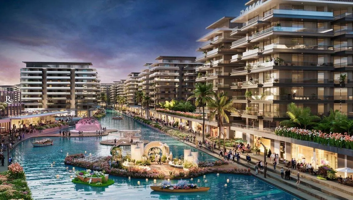 Appartement in Dubai in een grote woongemeenschap DAMAC Riverside in het Dubai Investments Park-gebied, 1 slaapkamers, 74 m²