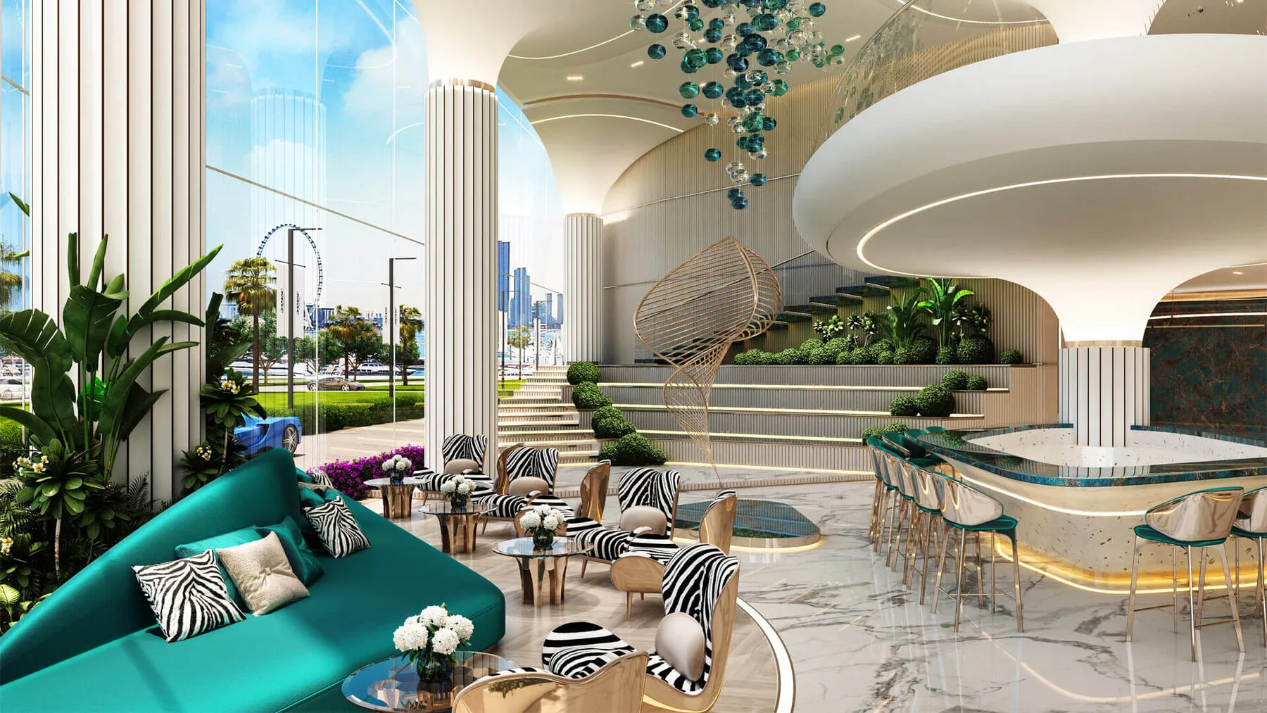 1 yatak odalı daire — Dubai Marina — 10/17