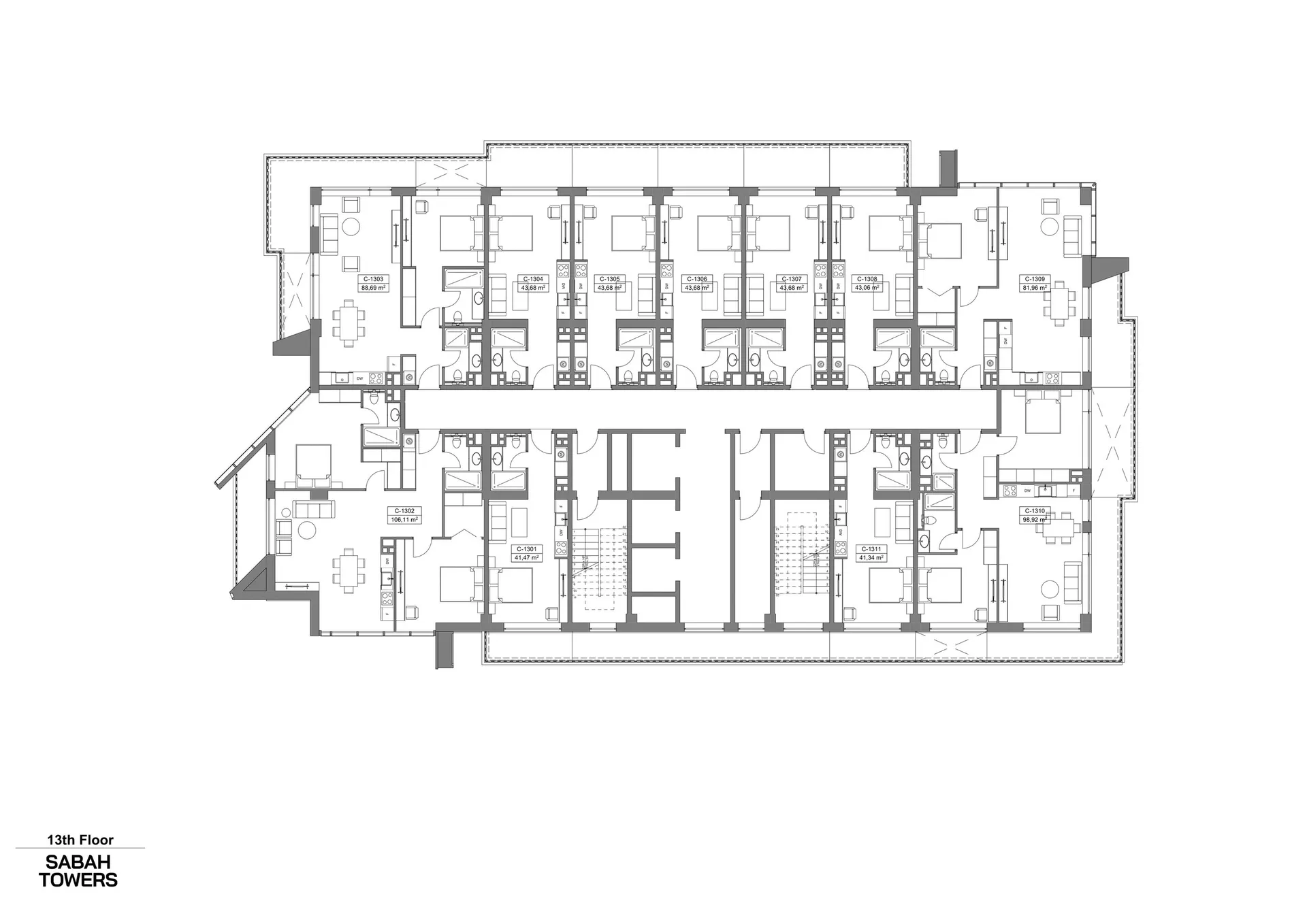 1 yatak odalı daire — Sea Breeze, Bakü, Abşeron — 3/3
