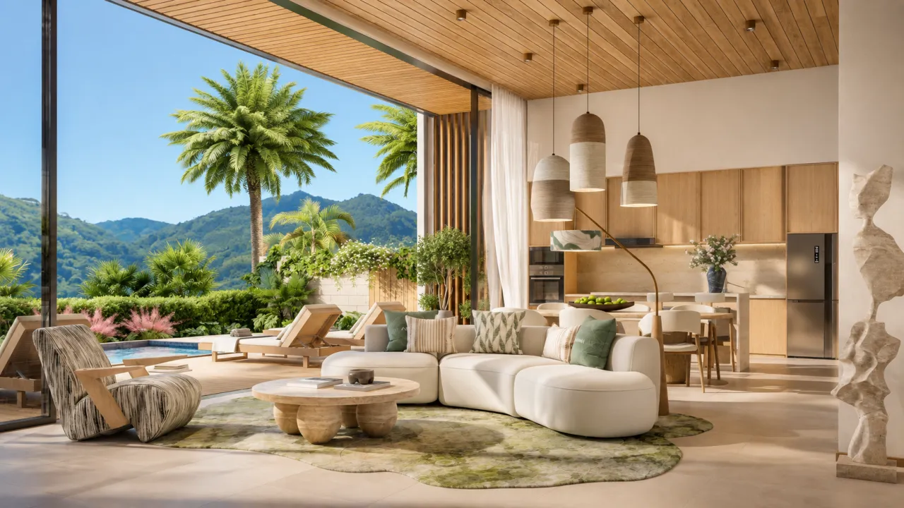 Private villas among greenery and mountains in the central part of Phuket, 3 bedrooms, 350.9 m²