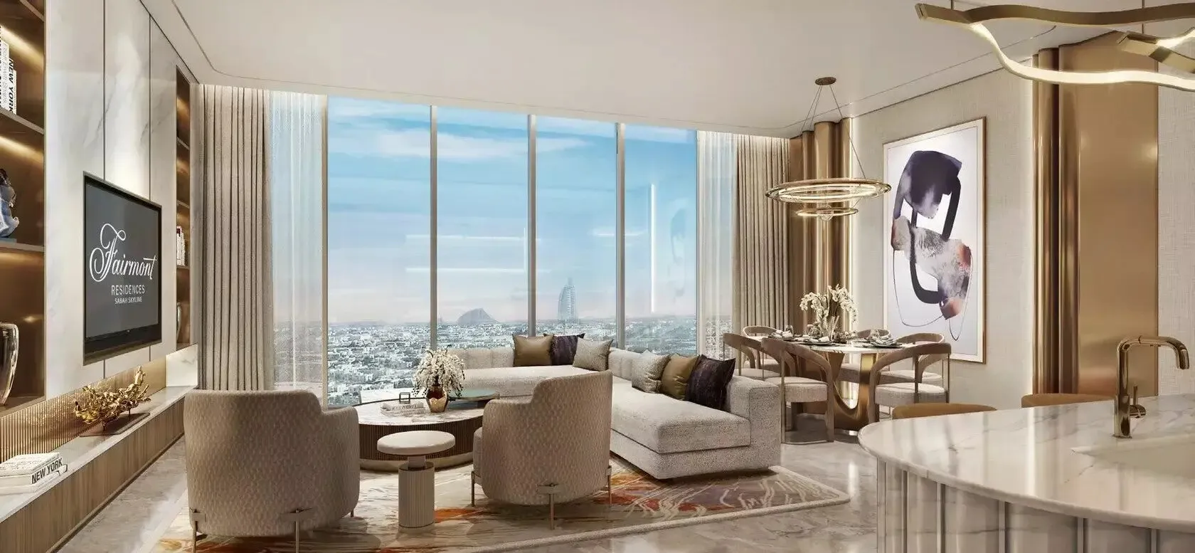 Appartementen in het luxe resortcomplex Fairmont Residences Dubai Skyline! U, 3 slaapkamers, 228,91 m²
