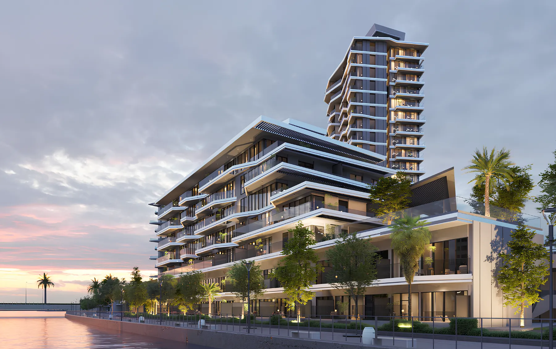 Modern appartement in het woonproject SKAI in de wijk Mina Al Arab in Ras Al Haya, studio, 36 m²