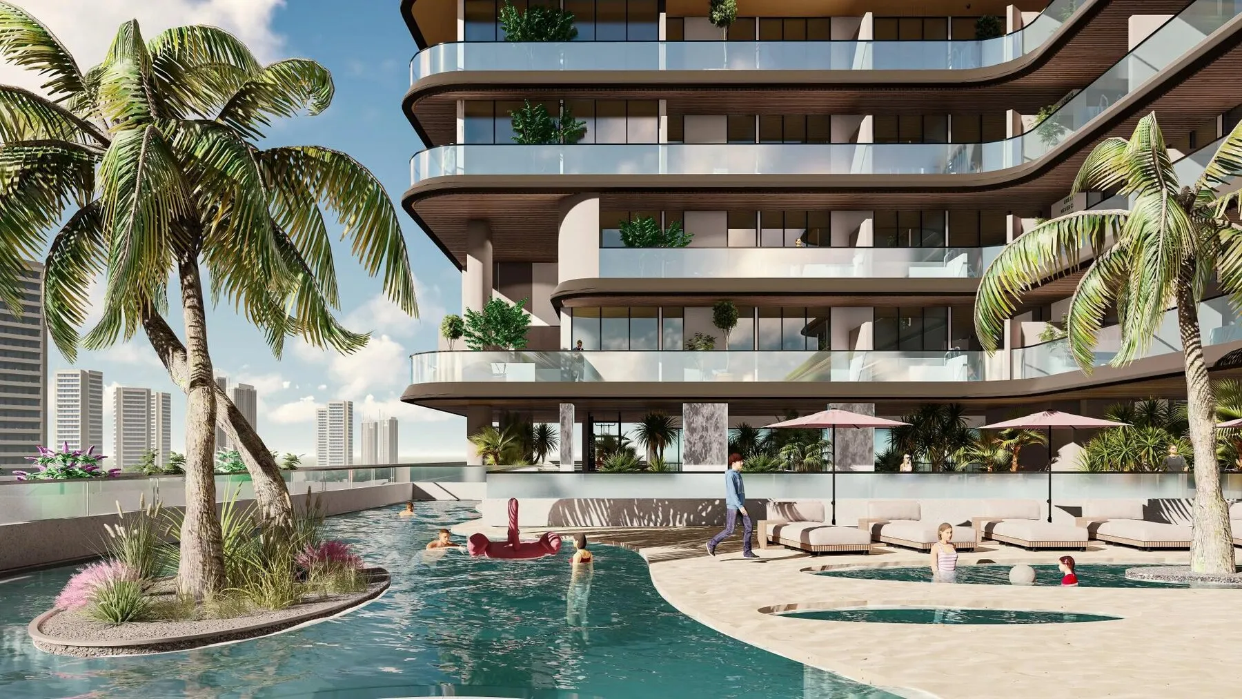 Barari Palace van ARY & MAZ Developments: modern pand in de groene wijk Majan!, studio, 45 m²