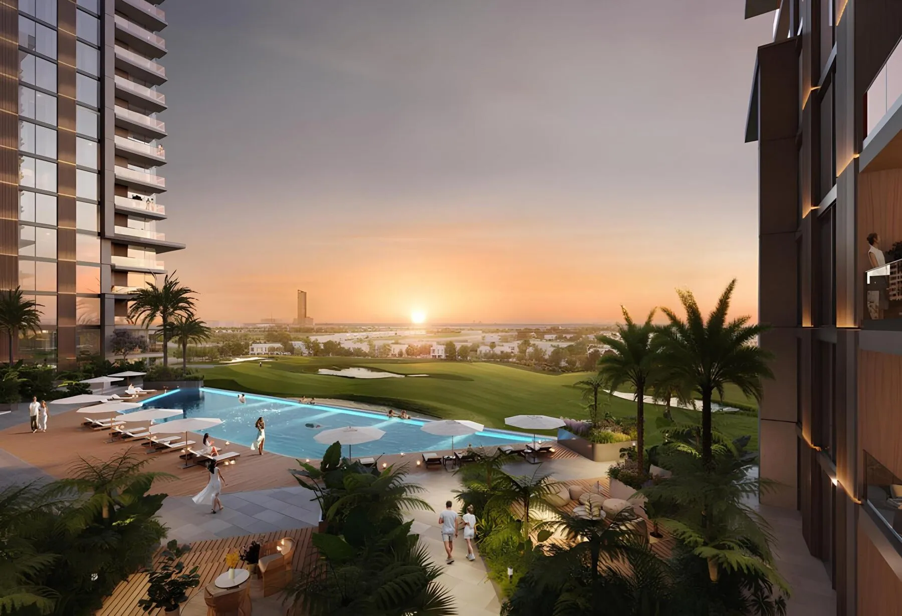 Appartementen in het wooncomplex Al Hamra Greens in Al Jazeera Al Hamra! Volledig ingerichte keuken met inbouwapparatuur! Een set voorzieningen voor een comfortabel leven! Appartement voor leven en investering!, 1 slaapkamers, 69 m²