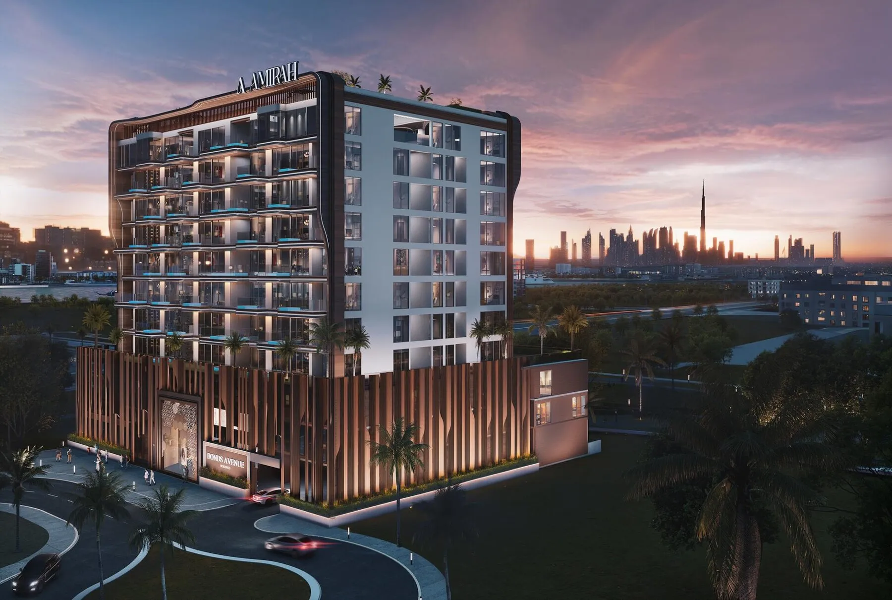 Prachtig wooncomplex Bonds Avenue Residences op de prestigieuze eilanden van Dubai, 2 slaapkamers, 116 m²