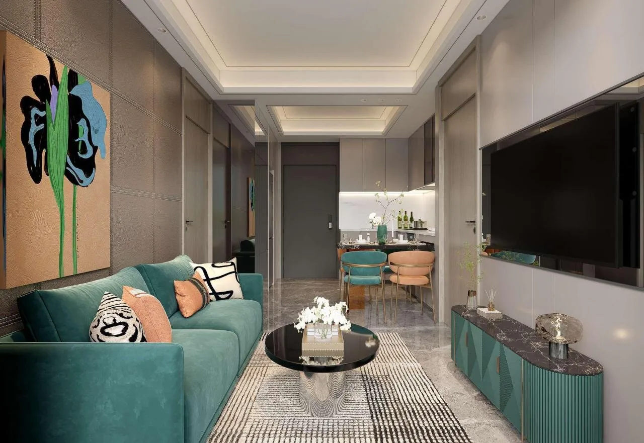 Appartement in Rawai met overloopzwembad op het dak, 2 slaapkamers, 52 m²