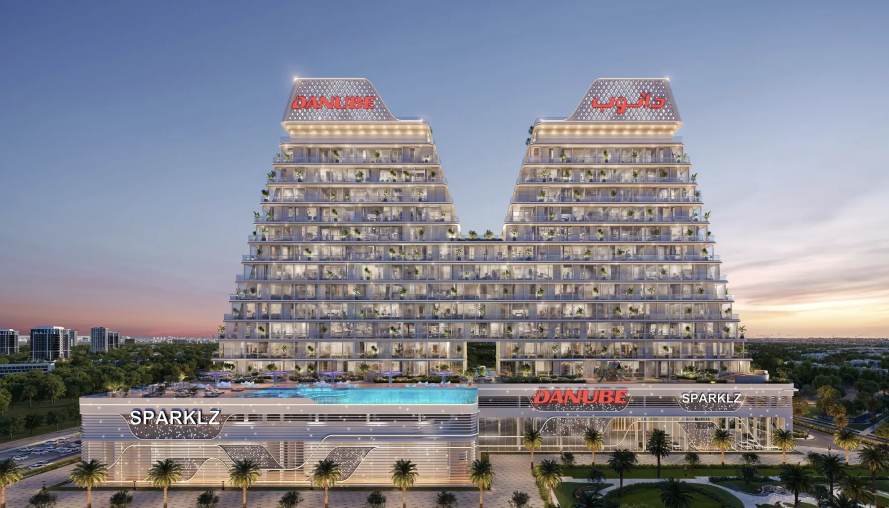 Luxe appartement in wooncomplex Sparklz in de veelbelovende wijk Jebel Ali, 2 slaapkamers, 100 m²