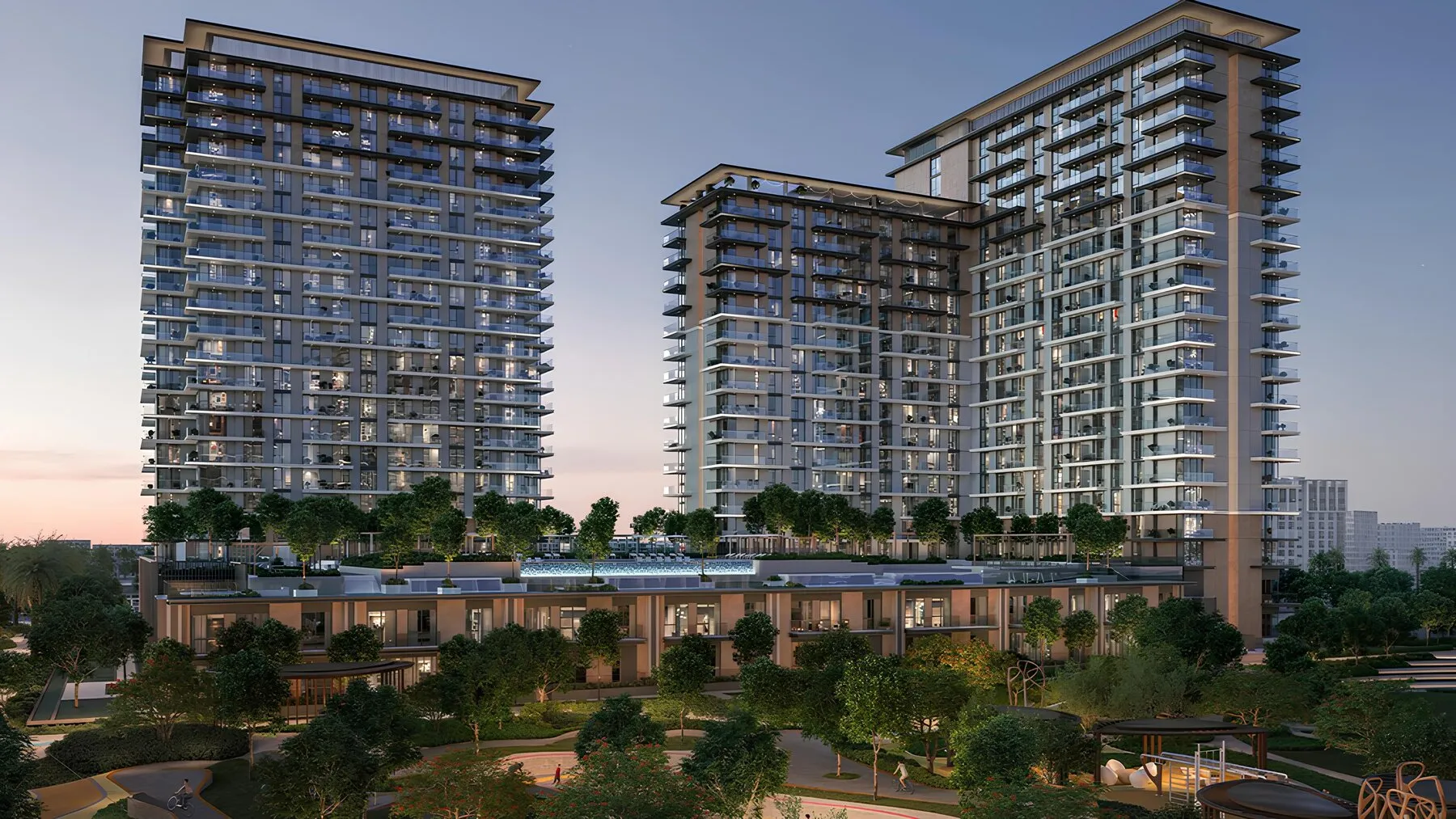 Appartement in het prachtige Vida Residences Hillside-complex in Dubai Hill, 2 slaapkamers, 99 m²