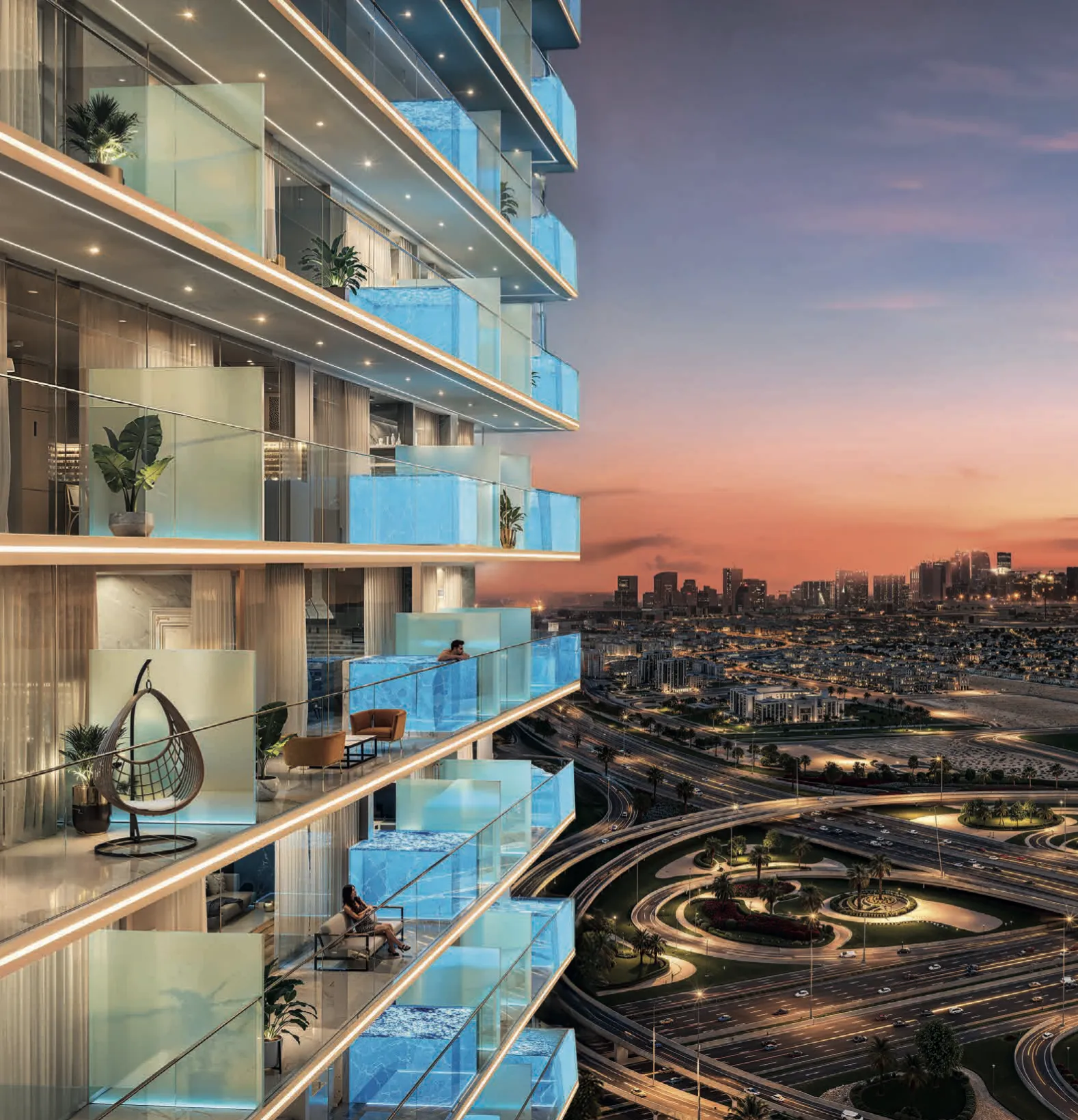 Appartementen in een modern wooncomplex Timez in de wijk Dubai Silicon Oasis! Po, 2 slaapkamers, 76 m²