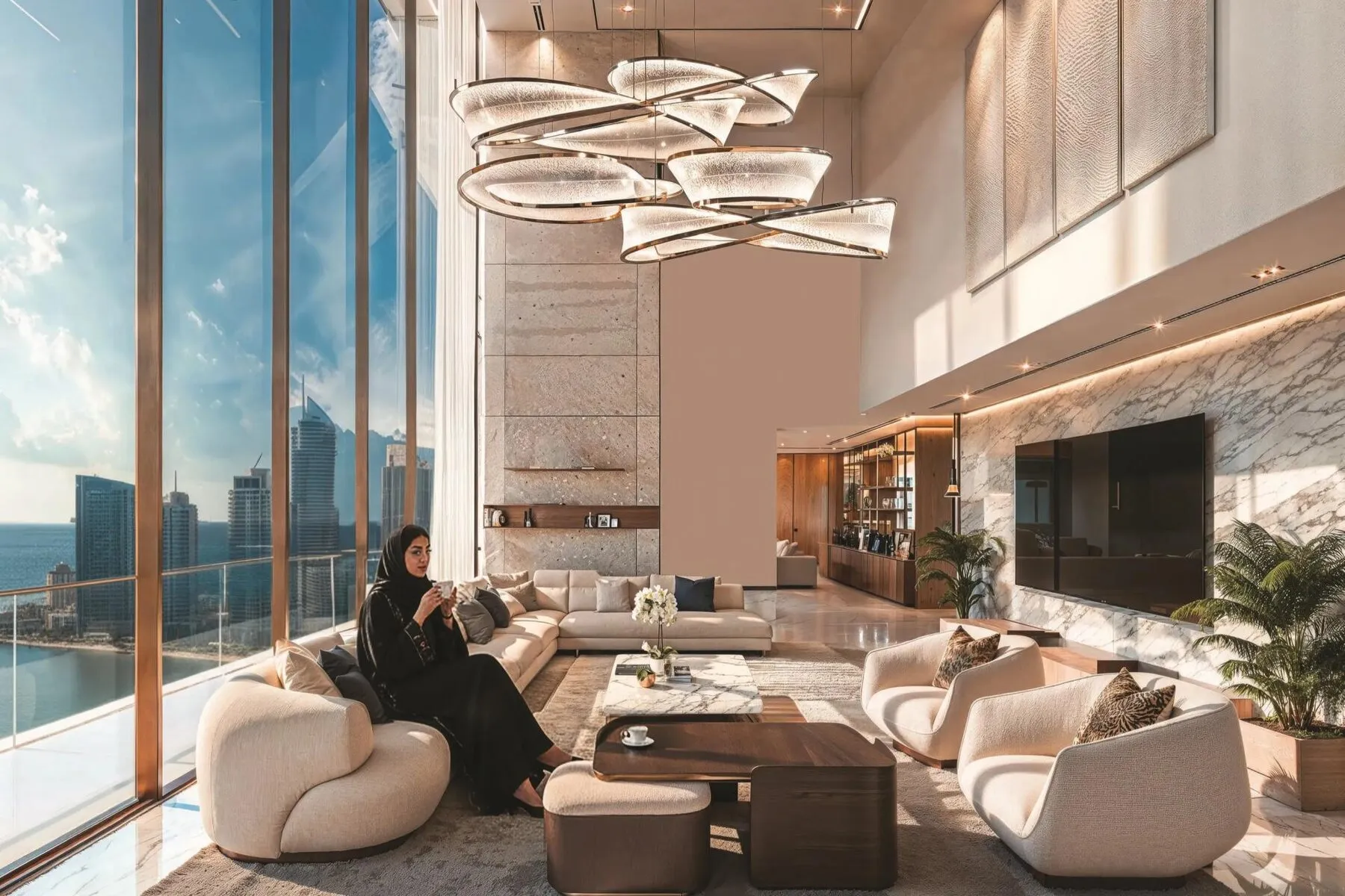 Al Ghaf-toren, 2 slaapkamers, 125 m²