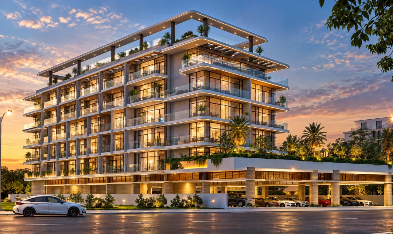 Современные резиденции в Warsan 4, 2 BR, 94 m²