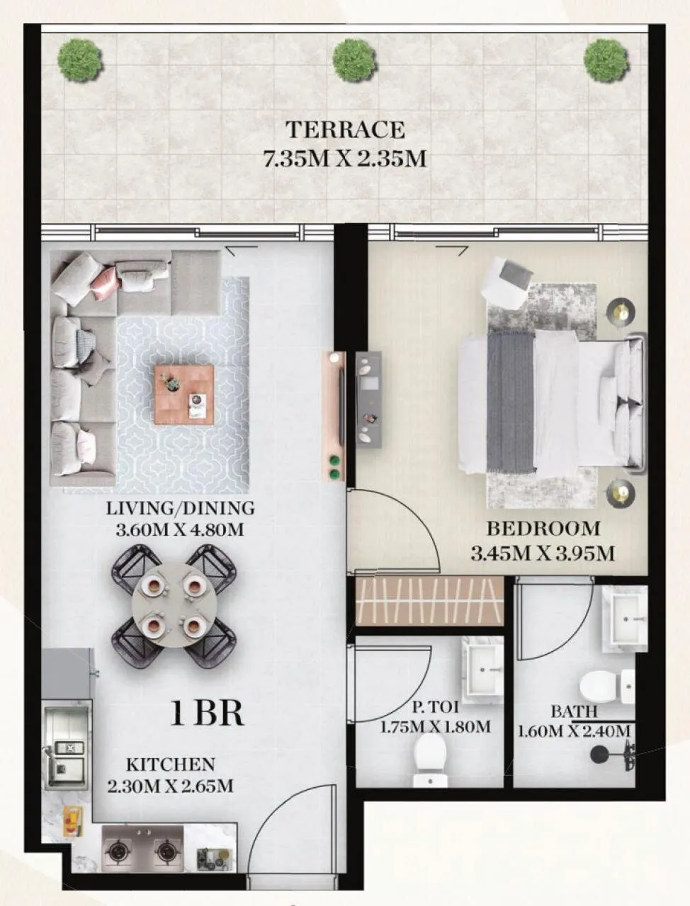 1 yatak odalı daire — Warsan 4, Dubai — 17/17