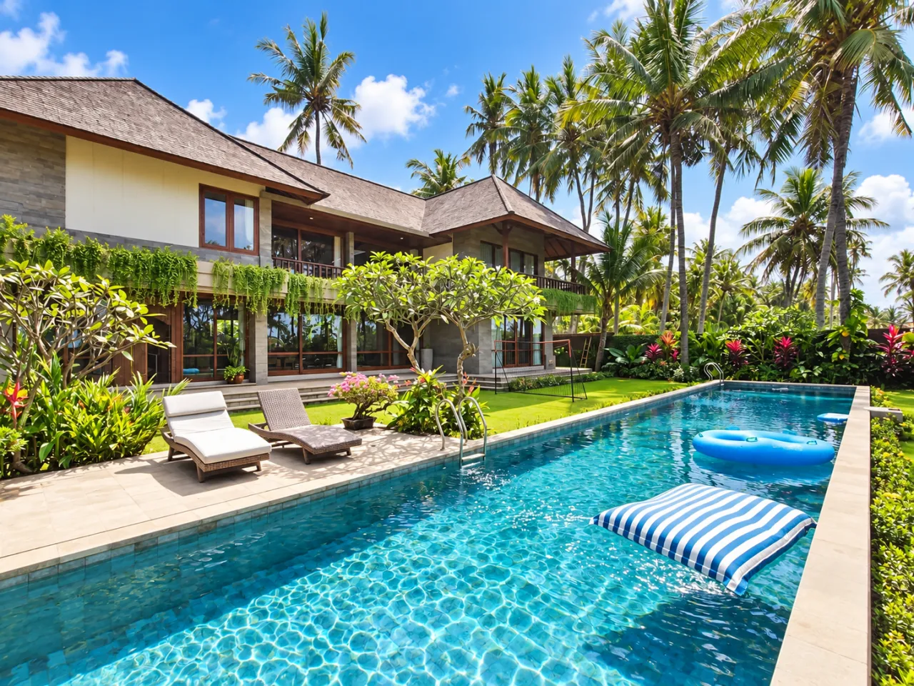 Villa con vistas panorámicas al mar en Gianyar, 5 dormitorios, 700 m²