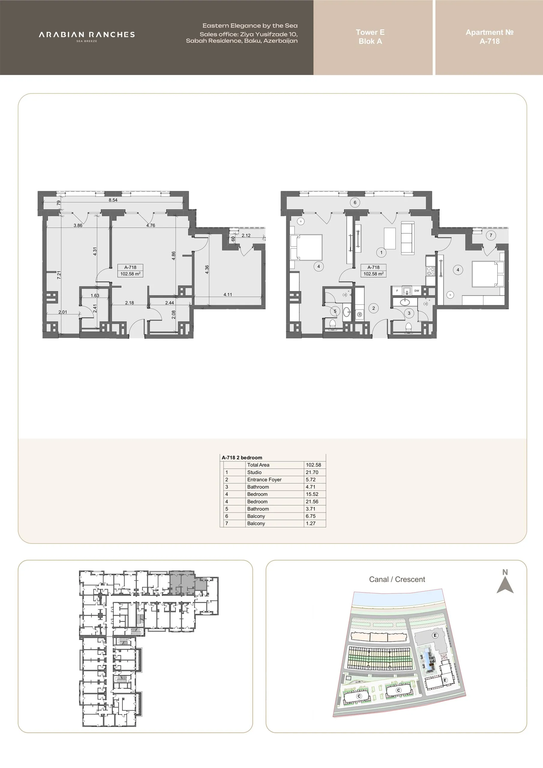 2 yatak odalı daire — Sea Breeze, Bakü, Abşeron — 2/3
