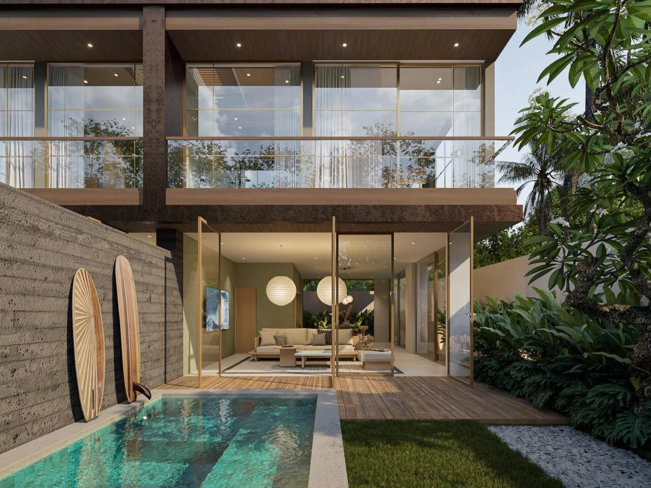 Possibilité d'acheter une villa avec vue imprenable sur les montagnes et l'océan dans un quartier calme de Kedungu !, 2 chambres, 110 m²