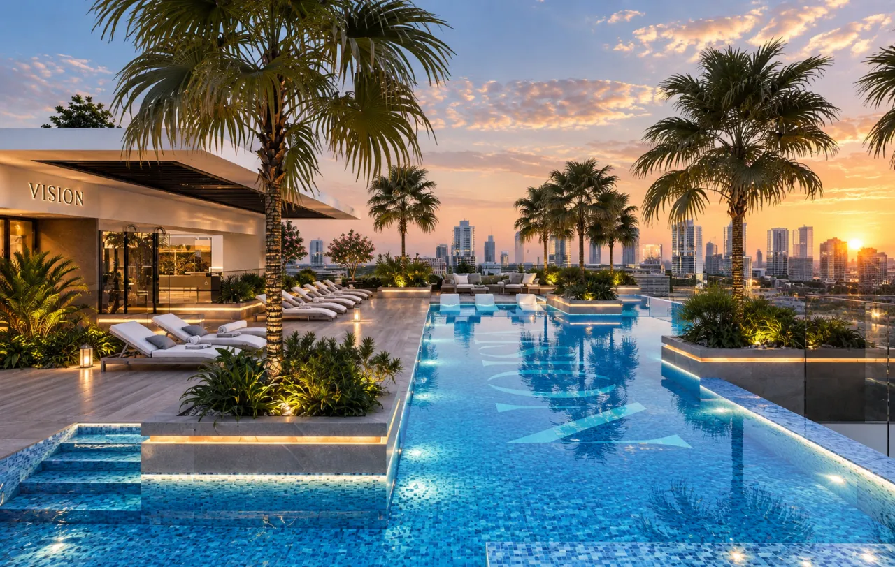 VISTA by Vision: Dubai Production City'de modern mülk!, 2 yatak odası, 159 m²